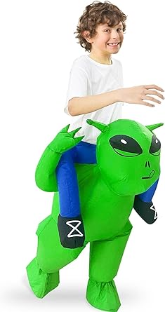 Photo 1 of Camlinbo Inflatable Alien Dinosaur Costume for Kids Boys Girls Funny Blow up Halloween Costumes Cosplay Party
