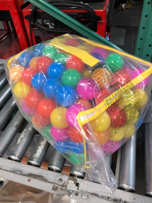 Photo 2 of *USED - SEE NOTES* Hovenlay Ball Pit Balls Phthalate Free BPA Free Crush Proof Plastic - 7 Bright Colors in Reusable Play Toys for Kids with Storage Bag
