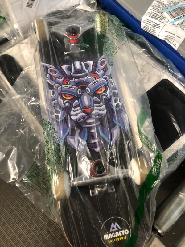 Photo 1 of *USED* Magneto Complete Skateboard | 9-Layer Maple Wood | ABEC 5 Bearings | Double Kick Concave Deck | Kids Skateboard Cruiser Skateboard | Skateboards for Beginners, Teens & Adults (Free Stickers Included)
