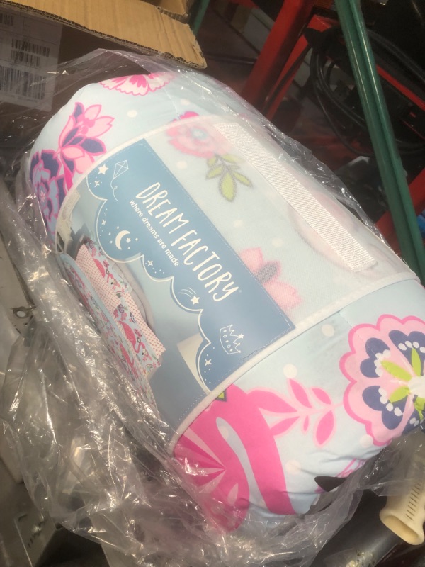 Photo 1 of *SEE NOTES* dream FACTORY Kids 7-Piece Complete Set Easy-Wash Super Soft Microfiber Comforter Bedding, Full, Pink Flamingo Pink Flamingo Full