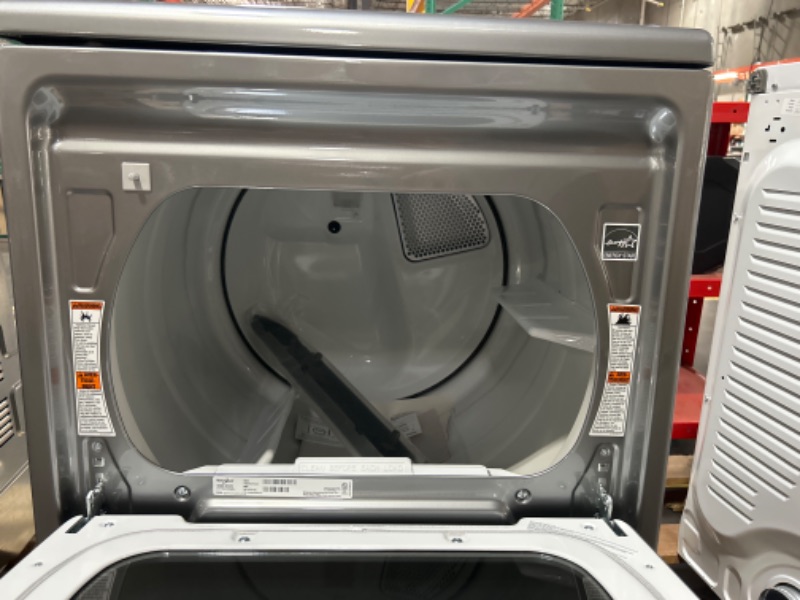Photo 1 of Whirlpool Smart Capable 7.4-cu ft Steam Cycle Smart Electric Dryer (Chrome Shadow) ENERGY STAR