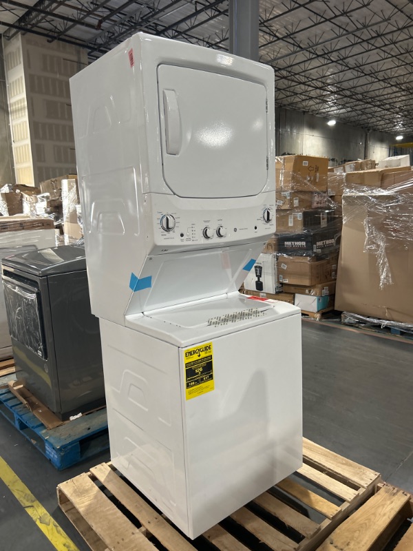 Photo 2 of GE Electric Stacked Laundry Center with 3.8-cu ft Washer and 5.9-cu ft Dryer