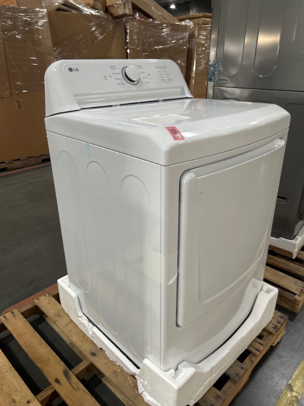 Photo 6 of LG 7.3 Cu.Ft. Vented Electric Dryer in White with Sensor Dry Technology