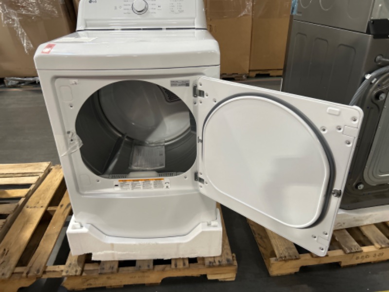 Photo 4 of LG 7.3 Cu.Ft. Vented Electric Dryer in White with Sensor Dry Technology