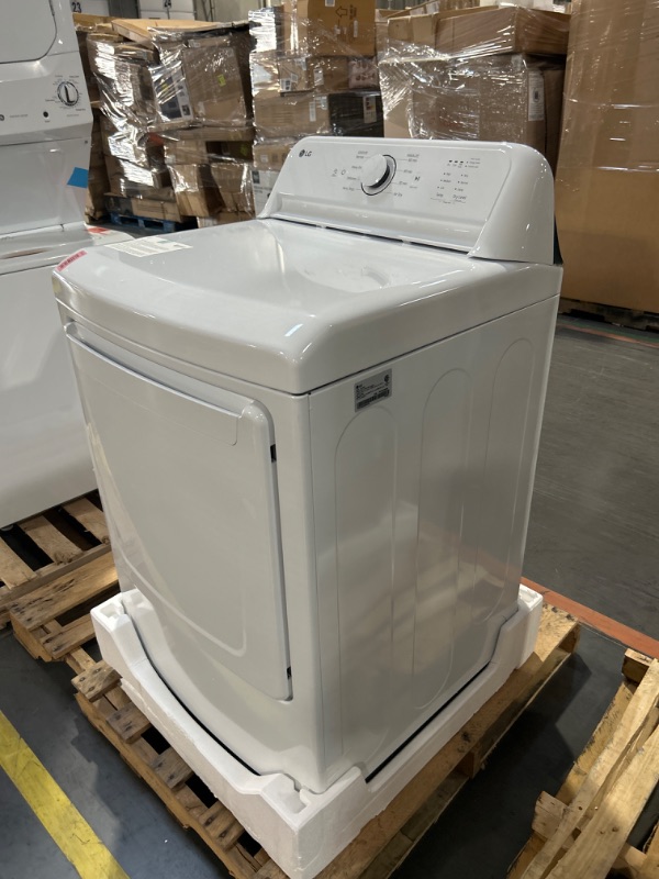 Photo 3 of LG 7.3 Cu.Ft. Vented Electric Dryer in White with Sensor Dry Technology