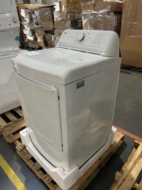 Photo 1 of LG 7.3 Cu.Ft. Vented Electric Dryer in White with Sensor Dry Technology