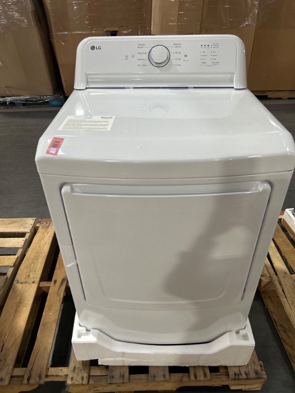 Photo 2 of LG 7.3 Cu.Ft. Vented Electric Dryer in White with Sensor Dry Technology