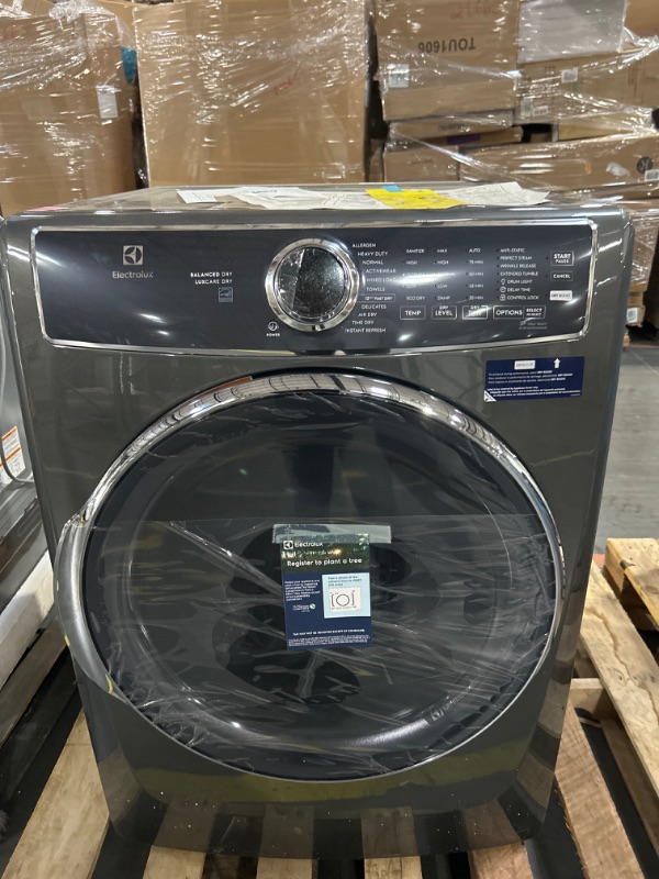 Photo 4 of Electrolux 8-cu ft Stackable Steam Cycle Electric Dryer (Titanium) ENERGY STAR