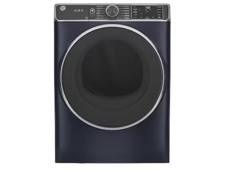 Photo 1 of GE 7.8-cu ft Stackable Steam Cycle Smart Electric Dryer (Sapphire Blue)