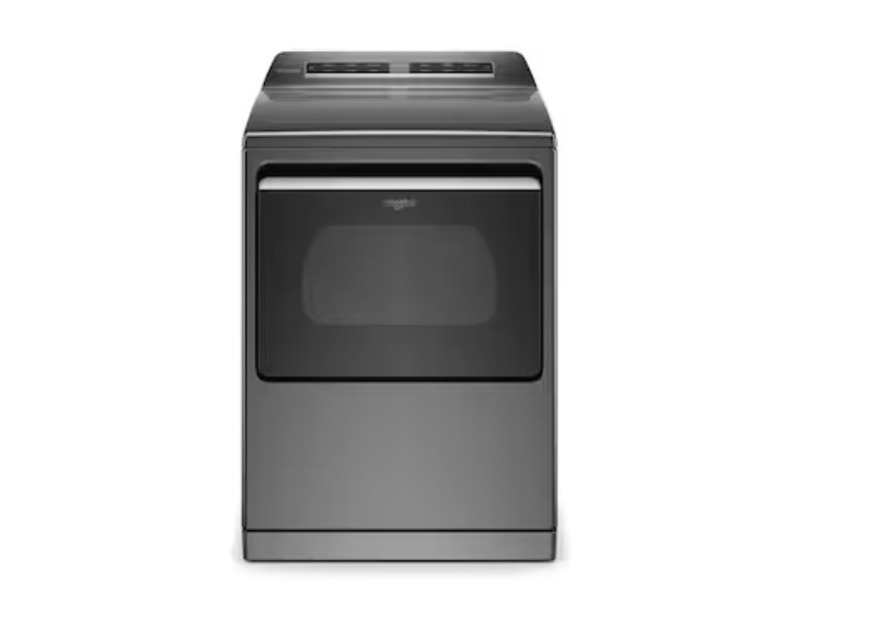 Photo 1 of Whirlpool Smart Capable 7.4-cu ft Steam Cycle Smart Electric Dryer (Chrome Shadow) ENERGY STAR