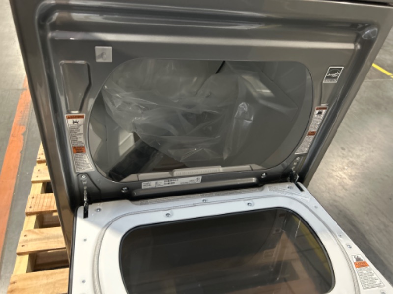 Photo 4 of Whirlpool Smart Capable 7.4-cu ft Steam Cycle Smart Electric Dryer (Chrome Shadow) ENERGY STAR