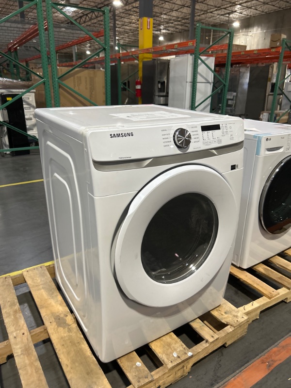 Photo 3 of Samsung 7.5 cu. ft. Stackable Vented Electric Dryer with Sensor Dry in White