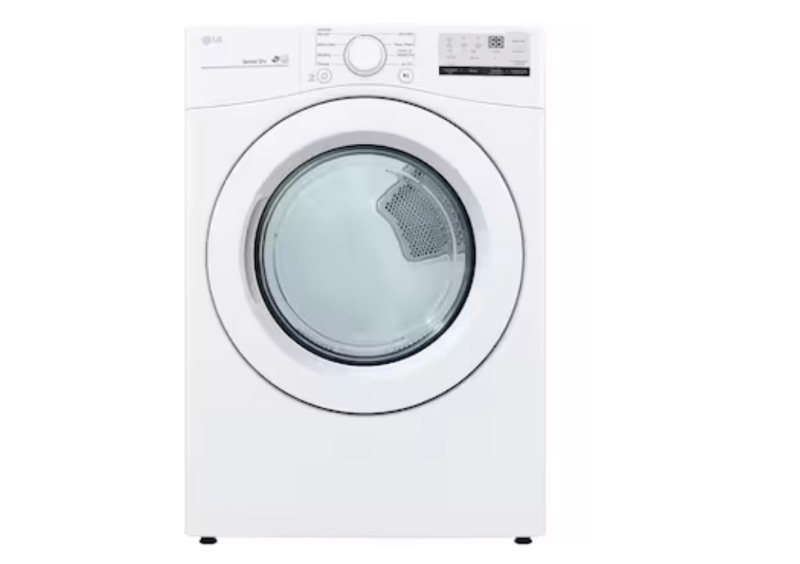 Photo 1 of LG 7.4-cu ft Stackable Electric Dryer (White) ENERGY STAR