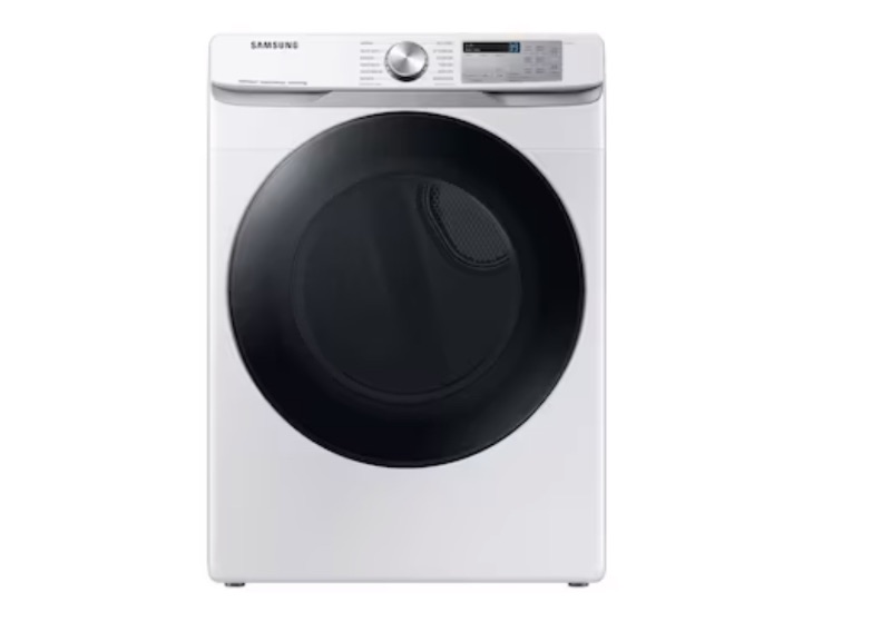 Photo 1 of Samsung 7.5-cu ft Stackable Steam Cycle Smart Electric Dryer (White)