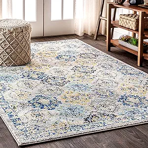 Photo 1 of  Modern Persian Boho Vintage Trellis Rug ,3 X 5,Blue/Multi