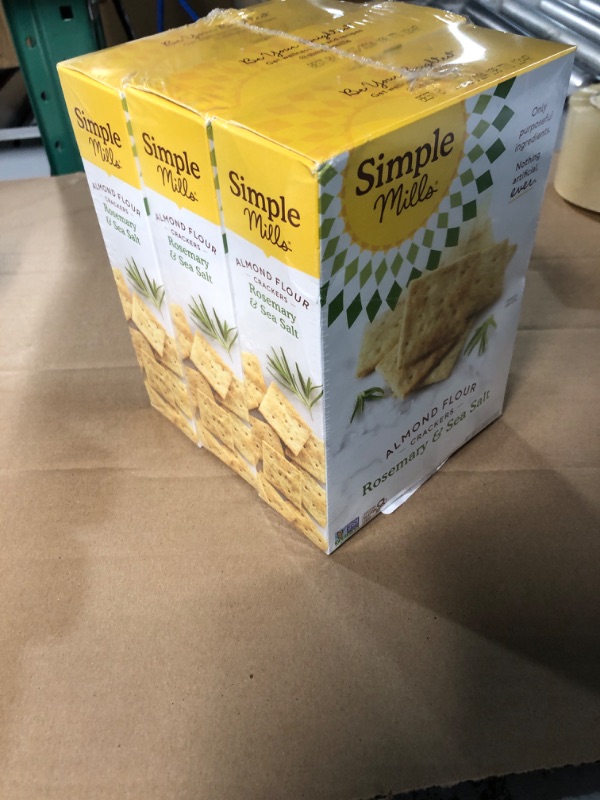 Photo 2 of  * see notes * Simple Mills Almond Flour Crackers, Rosemary & Sea Salt - Gluten Free, Vegan, Healthy (Pack of 3)