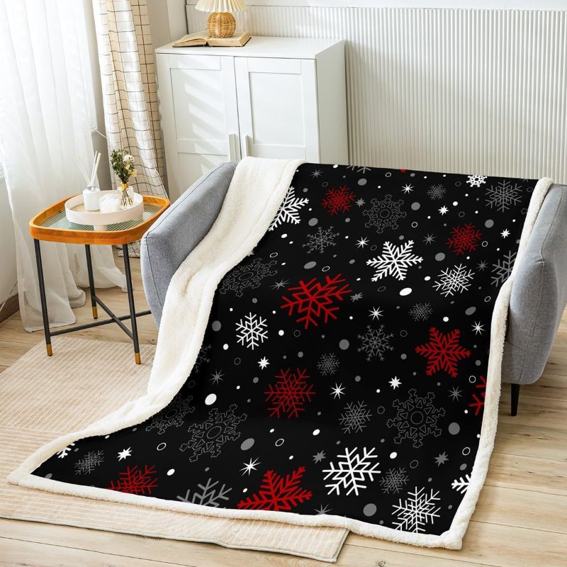 Photo 1 of  * SEE NOTES * Christmas Fleece Blanket Twin Size Nap Blanket for Office Couch Buffalo Plaid Check ,60"x80"