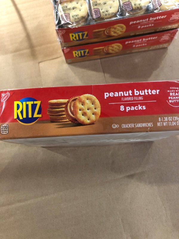 Photo 4 of * PACK OF 3 , EXP. DATES IN PHOTO * Ritz Peanut Butter Cracker Sandwiches, 1.38 Ounce per Pack (8 Packs) 