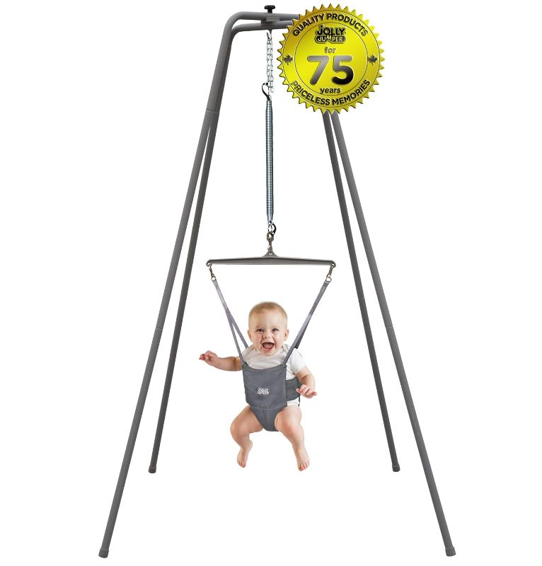 Photo 1 of **SEE NOTES**
Jolly Jumper **ELITE** - The Original Jolly Jumper with super stand and premium spring. Trusted by parents to provide fun for babies and to create cherished memories for families for over 75 years.
