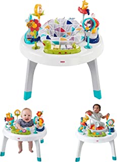 Photo 1 of (READ NOTES) Fisher-Price 2-in-1 Baby Activity Center and Toddler Activity Table Racing Ramp with Lights and Music, Spin ‘n Play Safari