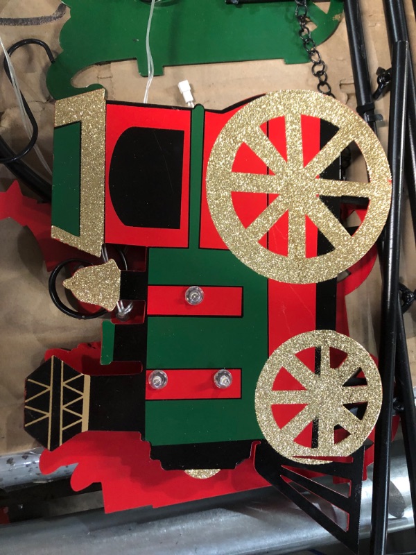 Photo 7 of ***PARTS ONLY/NONREFUNDABLE**SUPPORT FOR LEG IS BROKEN OFF***FORUP Christmas Stocking Holder Stand Hangers (Christmas Train)