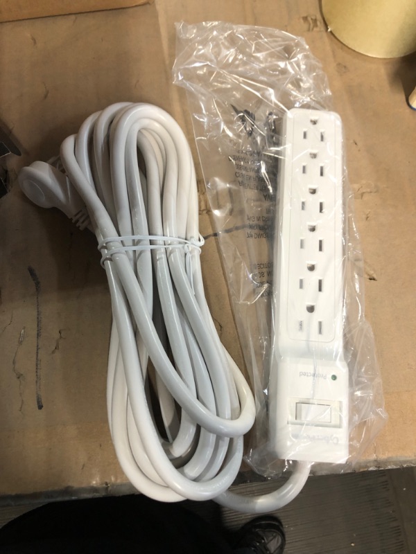 Photo 3 of CyberPower B615 Essential Surge Protector, 1500J/125V, 6 Outlets, 15 ft Power Cord, White