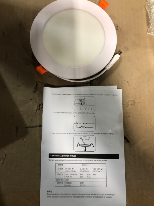 Photo 2 of 6 in. Tunable CCT Integrated LED White Recessed Trim Down Light (4-Pack)