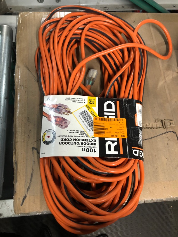 Photo 4 of 100 ft. 12/3 Extension Cord