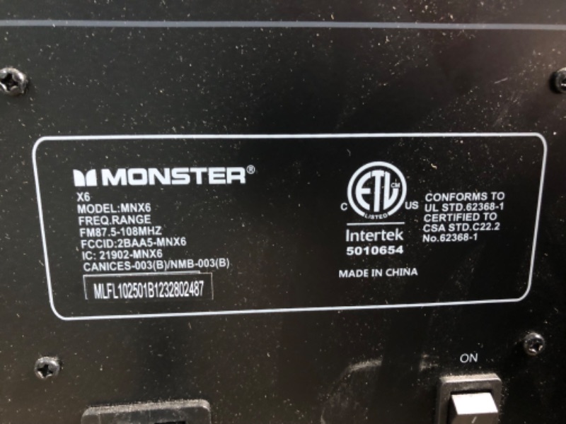 Photo 6 of Monster X6 All-in-One PA Bluetooth Speaker System