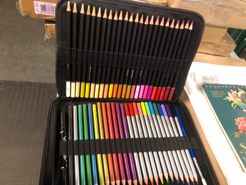 Photo 3 of Art Supplies for Adults Kids, 81-Pack Pro Art Kit School Drawing Supplies Pencil Set, Sketch Book, Sketching Pencils Kits, Graphite Pencils, Charcoal Pencils, Watercolor Metallic Sketch Art Pencils