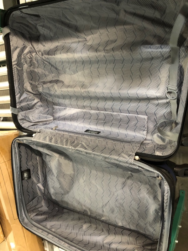 Photo 8 of **MINOR DAMAGE**MARKS ON OUTER CORNERS OF LARGE SUITCASE**PICTURED**
Travelers Club Chicago Hardside Expandable Spinner Luggage, Navy Blue, 5 Piece Set Navy Blue 5 Piece Set