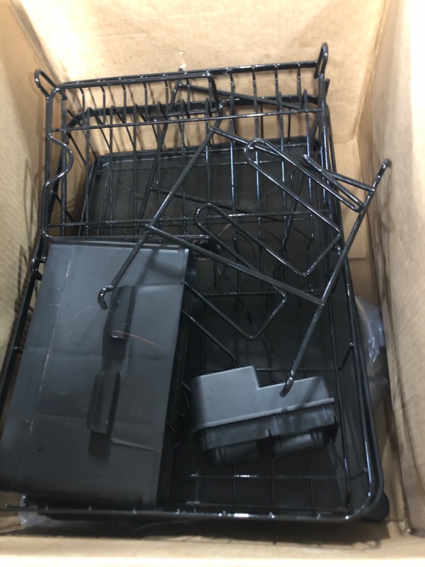 Photo 1 of Cibert Dish Drying Rack with Drainboard, 2 Tier Dish Racks for Kitchen Counter, Black Dish Drainer Set