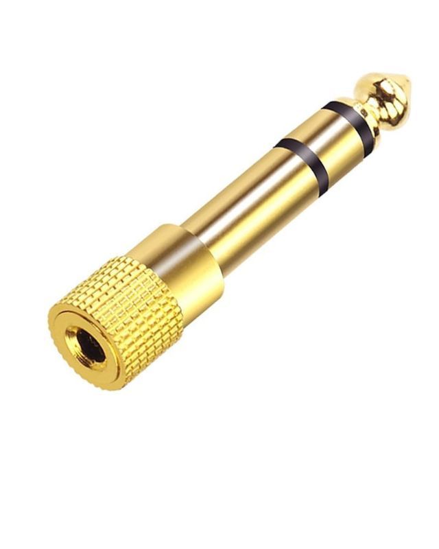 Photo 1 of 6.35mm 1/4 Male to 3.5mm 1/8 Female Adapter, Audio Jack Plug Compatible with Speaker Guitar, Drums, Headphone, Digital Piano, Amp etc