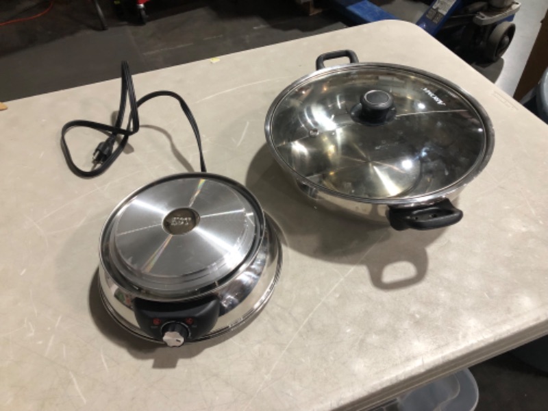 Photo 2 of ***USED - UNABLE TO TEST***
Aroma Housewares ASP-610 Dual-Sided Shabu Hot Pot, 5Qt, Stainless Steel