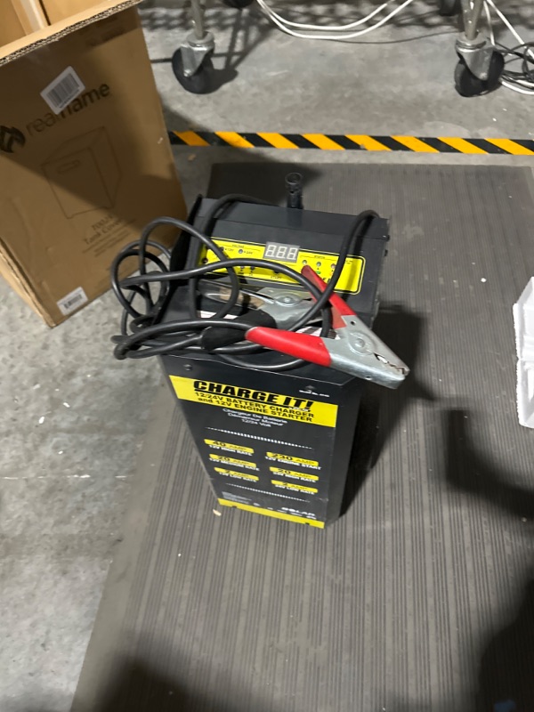 Photo 2 of ***PARTS ONLY READ NOTES***Clore Automotive CHARGE IT! 12/24V WHEELED BATTERY CHARGER with ENGINE START, black/yellow (4745) 12/24 Volt