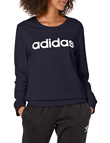 Photo 2 of Adidas Women's Essentials Logo Sweatshirt, Legend Ink/White, Small
