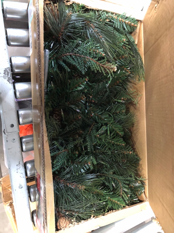 Photo 4 of ***USED - LIGHTS DON'T WORK***
National Tree Company First Traditions Pre-Lit Christmas North Conway Garland with Pinecones, Warm White LED Lights, Battery Operated, 9 ft