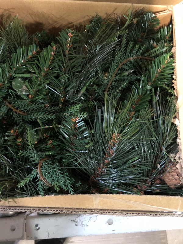 Photo 3 of ***USED - LIGHTS DON'T WORK***
National Tree Company First Traditions Pre-Lit Christmas North Conway Garland with Pinecones, Warm White LED Lights, Battery Operated, 9 ft