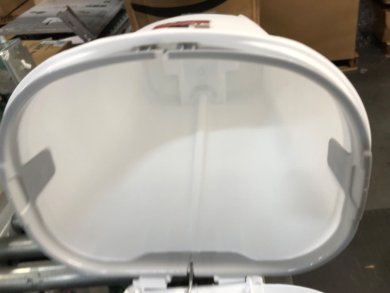 Photo 1 of ***MAJOR DAMAGE - LID BROKEN - PEDAL DOESN'T WORK***
Rubbermaid Classic 13 Gallon Premium Step-On Trash Can with Lid and Stainless-Steel Pedal