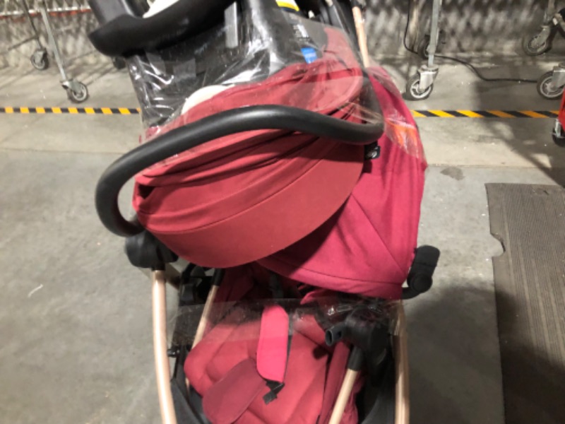 Photo 8 of Evenflo Pivot Modular Travel System With SafeMax Car Seat Only Travel System Dusty Rose