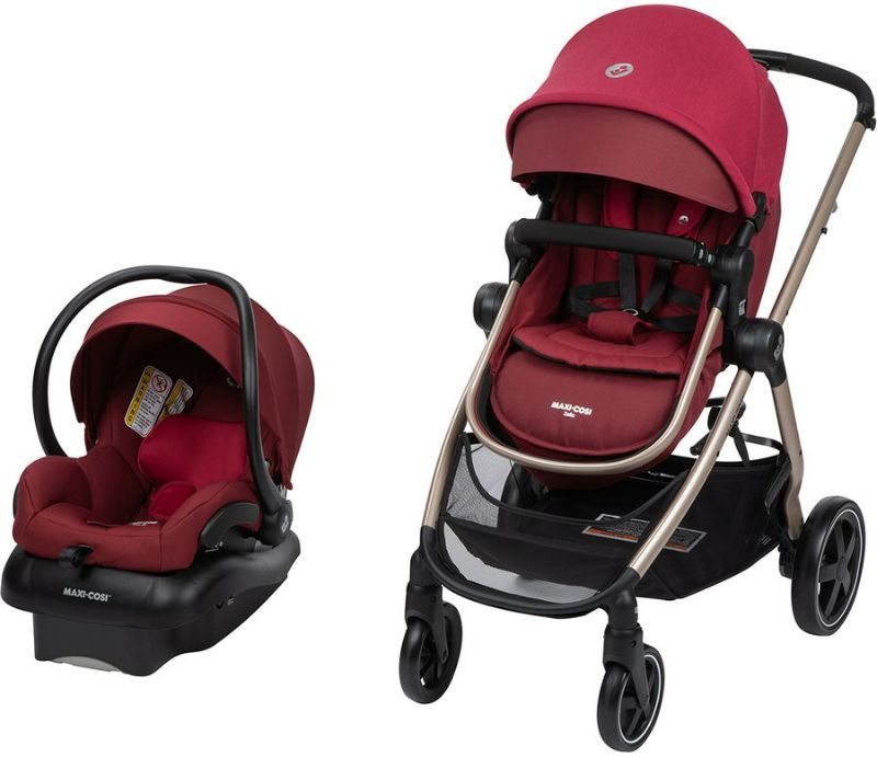 Photo 1 of Evenflo Pivot Modular Travel System With SafeMax Car Seat Only Travel System Dusty Rose