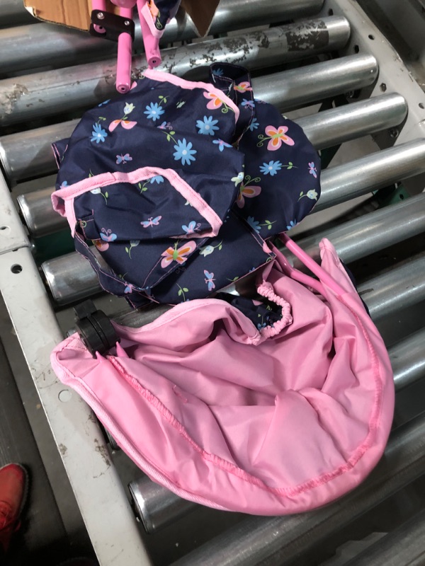 Photo 1 of Baby Doll Stroller | Stroller for Baby Dolls with Adjustable Handle (14.37-25.20 inches) , Model KP0200I Flowers