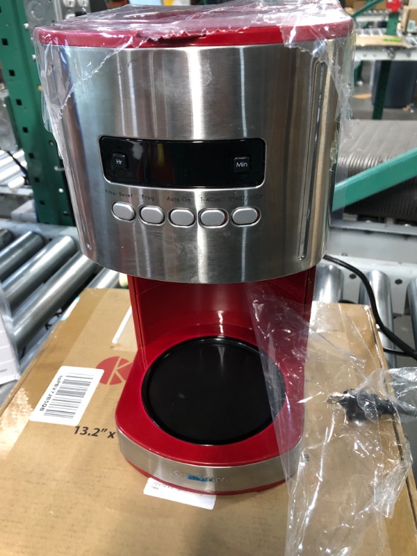 Photo 3 of **NONREFUNDABLE**FOR PARTS OR REPAIR**SEE NOTES**
Kenmore Aroma Control 12-Cup Programmable Coffee Maker, Red and Stainless Steel Drip Coffee Machine