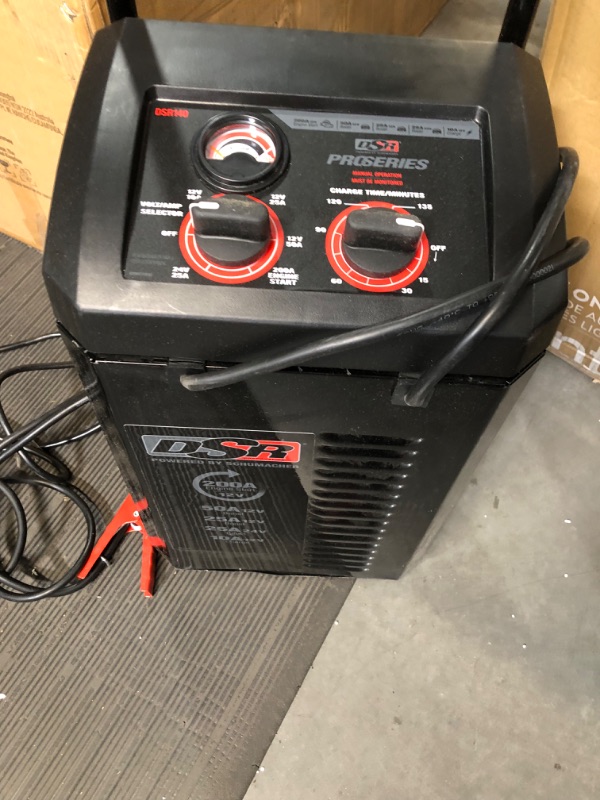 Photo 1 of Schumacher DSR140 200/50/25/10 Amp 12/24V Manual Wheel Charger