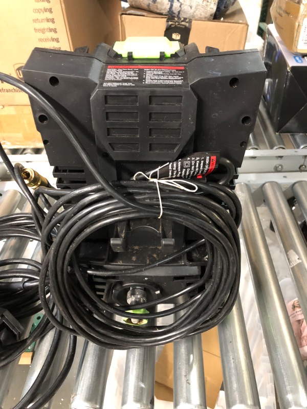 Photo 1 of ***NONREFUNDABLE - NOT FUNCTIONAL - FOR PARTS ONLY - SEE COMMENTS***
PowRyte Electric Pressure Washer, Brass Foam Cannon, 4 Different Tips, Power 4500 PSI 2.6 GPM, Green, P2G4500C2