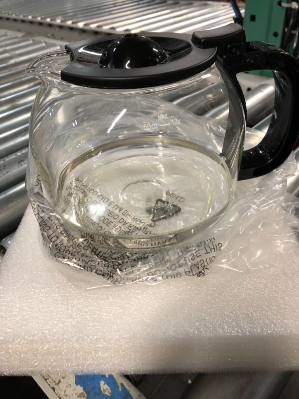 Photo 3 of (OPENED FOR INSPECTION)
Capresso 4424.01 12 Cup Glass Replacement Carafe for 424, Black