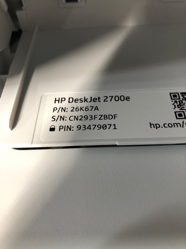 Photo 4 of HP DeskJet 2755e Wireless Color All-in-One Printer, white