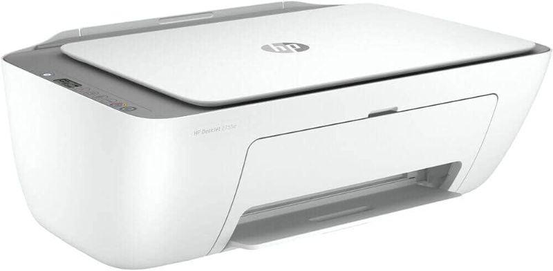 Photo 1 of HP DeskJet 2755e Wireless Color All-in-One Printer, white