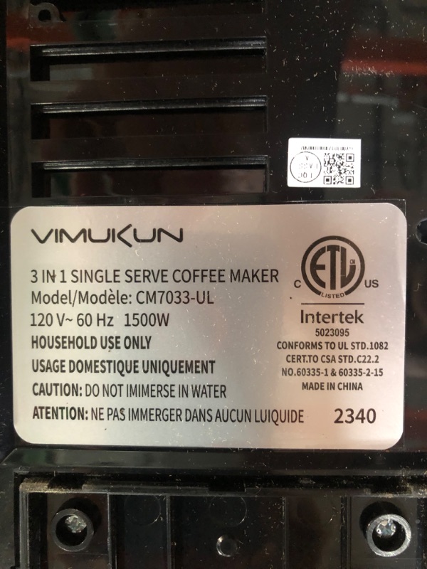 Photo 4 of ***HEAVILY USED AND DIRTY - SEE COMMENTS***
Coffee and Espresso Machine Combo for Nespresso, K-Cup Pod and Ground Coffee, 4-in-1 Coffee Maker Compatible with Nespresso Capsules OriginalLine, 19 Bar Pressure Pump, Removable Water Tank