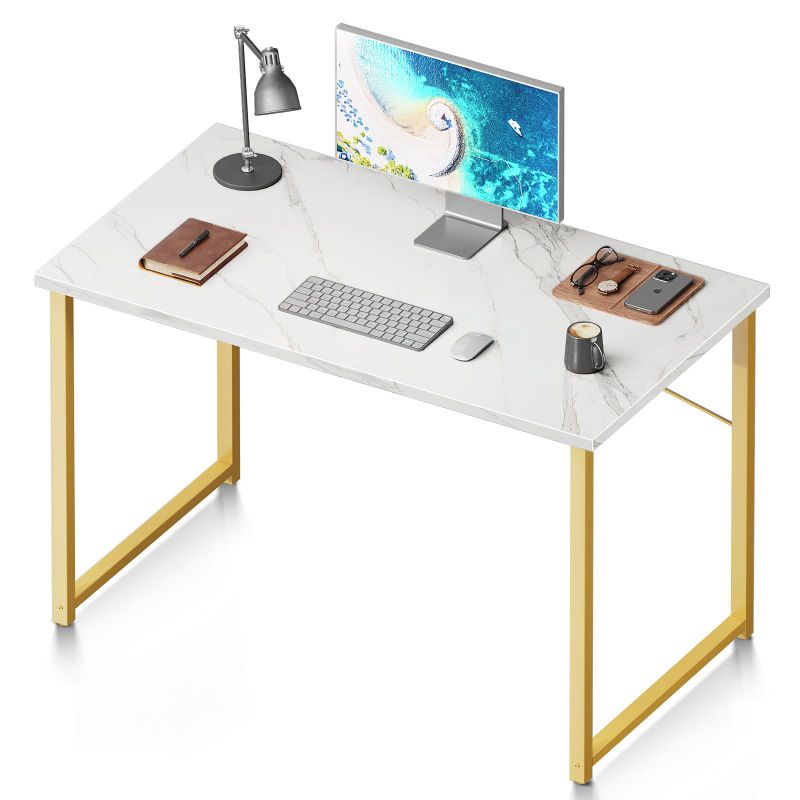 Photo 1 of Computer Desk white with gold legs